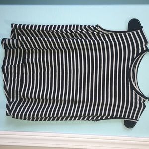 Black and white striped tank top